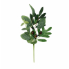 Pick selyemvirág ág bogyókkal 36cm zöld