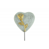 Pick szív cement 8x3x18cm szürke/arany