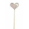 Pick szív fa 35*7.5*0.5cm több pöttyös fehér