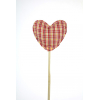 Pick szív textil 50cm kockás piros