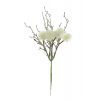 Pick vesszős ág 5terméssel 28CM glitteres fehér