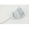 Pick vödör fém 7,5*35cm mosott fehér