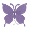 Pillangó filc 8x8,5cm műanyag kapoccsal lila