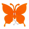 Pillangó filc 8x8,5cm műanyag kapoccsal narancs