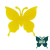 Pillangó filc 8x8,5cm öntapadós sárga