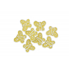 Pillangó poly 2,4cm s/8 sárga