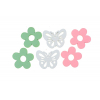 Fa pillangó/virág LV 5,5cm s/6 több szín
