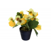 Selyemvirág árvácska csokor 19cm sárga