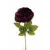 Selyemvirág bazsarózsa 1szálas 44cm bordó