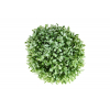 Selyemvirág buxus gömb D15 havas zöld