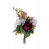Selyemvirág csokor 33cm fehér/bordó