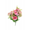 Selyemvirág csokor 37 cm rózsaszín