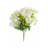Selyemvirág csokor liliom 5fej 33cm fehér