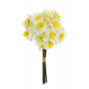 Selyemvirág csokor nárcisz 6fej 33cm fehér