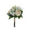 Selyemvirág csokor rózsával 26cm fehér
