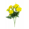 Selyemvirág csokor szegfű 5fej 35cm sárga