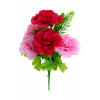 Selyemvirág csokor szegfű 6fej 29cm pink