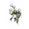Selyemvirág csokor tearózsa 5fej 30CM fehér