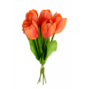 Selyemvirág csokor tulipán 5x 37cm bordó