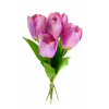Selyemvirág csokor tulipán 5x 37cm lila