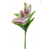 Selyemvirág liliom 2fej 39cm rózsaszín