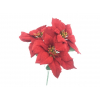 Selyemvirág mikulásvirág 36CM  3virágfejjel piros