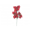 Selyemvirág mikulásvirág 73CM 3virágfejjel piros