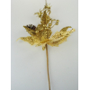 Selyemvirág mikulásvirág bogyóval 45cm glitt.arany