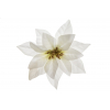 Selyemvirág mikulásvirágfej 15 cm s/24 krém