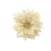 Selyemvirág mikulásvirágfej 20CM csipszes arany