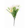 Selyemvirág nárciszcsokor 28 cm fehér