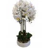 Selyemvirág orchidea kaspóban 82cm fehér