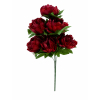Selyemvirág peónia csokor 48cm piros