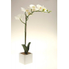 Selyemvirág phalaenopsis cserépben 8 fejes fehér