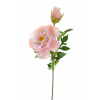 Selyemvirág rózsa 2fej 58cm világos rózsaszín