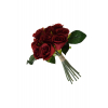 Selyemvirág rózsa csokor 25cm piros