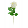 Selyemvirág szálas rózsa 52CM fehér
