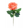 Selyemvirág szálas rózsa 56cm narancs