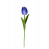 Selyemvirág szálas tulipán PU 32cm kék