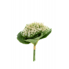 Selyemvirágcsokor 30 cm levéllel kötve fehér