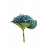 Selyemvirágcsokor 30 cm levéllel kötve kék