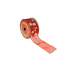 Szalag organza 4cm*10m piros-fehér szíves