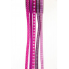 Szalag textil 5m, 5csík mintás pink
