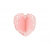 Szalvétagyűrű papír szív S/6 rózsaszín