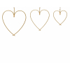 Szív fém 48cm s/3 arany