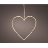 Szív fém D38 LEDes kültéri meleg fehér