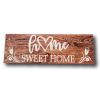 Tábla fa HOME SWEET HOME téglalap fahatású 20*6,5cm LV