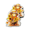 Tábla fa madárijesztő 5*6cm narancs