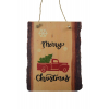 Tábla fa Merry Ch fahasáb 13X18CM autós akasztós natúr