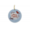 Tábla fa Merry Ch. Madárral D10CM akasztós kék/piros